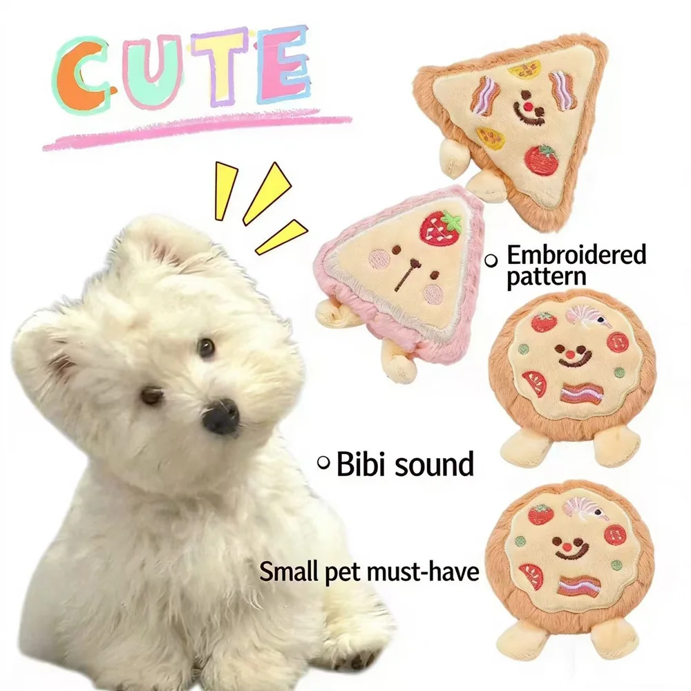Juguete peluche pizza perros – Alivio ansiedad aburrimiento pequeños - imagen 3