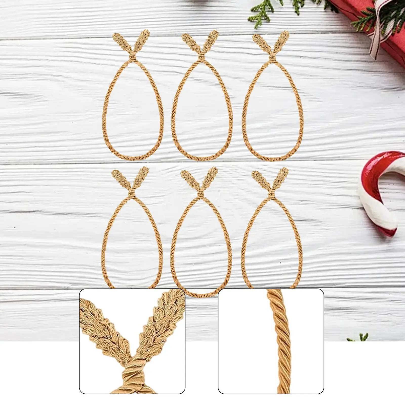 6 Pieces Garland Ties Ornaments Attachments Easy to Use Durability Christmas Garland Twist Ties for Wreaths Stairway Railing