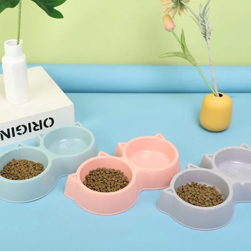 Cuencos dobles para proteger la columna Cervical, agua potable, lavabo de comida, cuenco de comida para gatos antigolpes y antideslizante, productos para perros y gatos - imagen 4