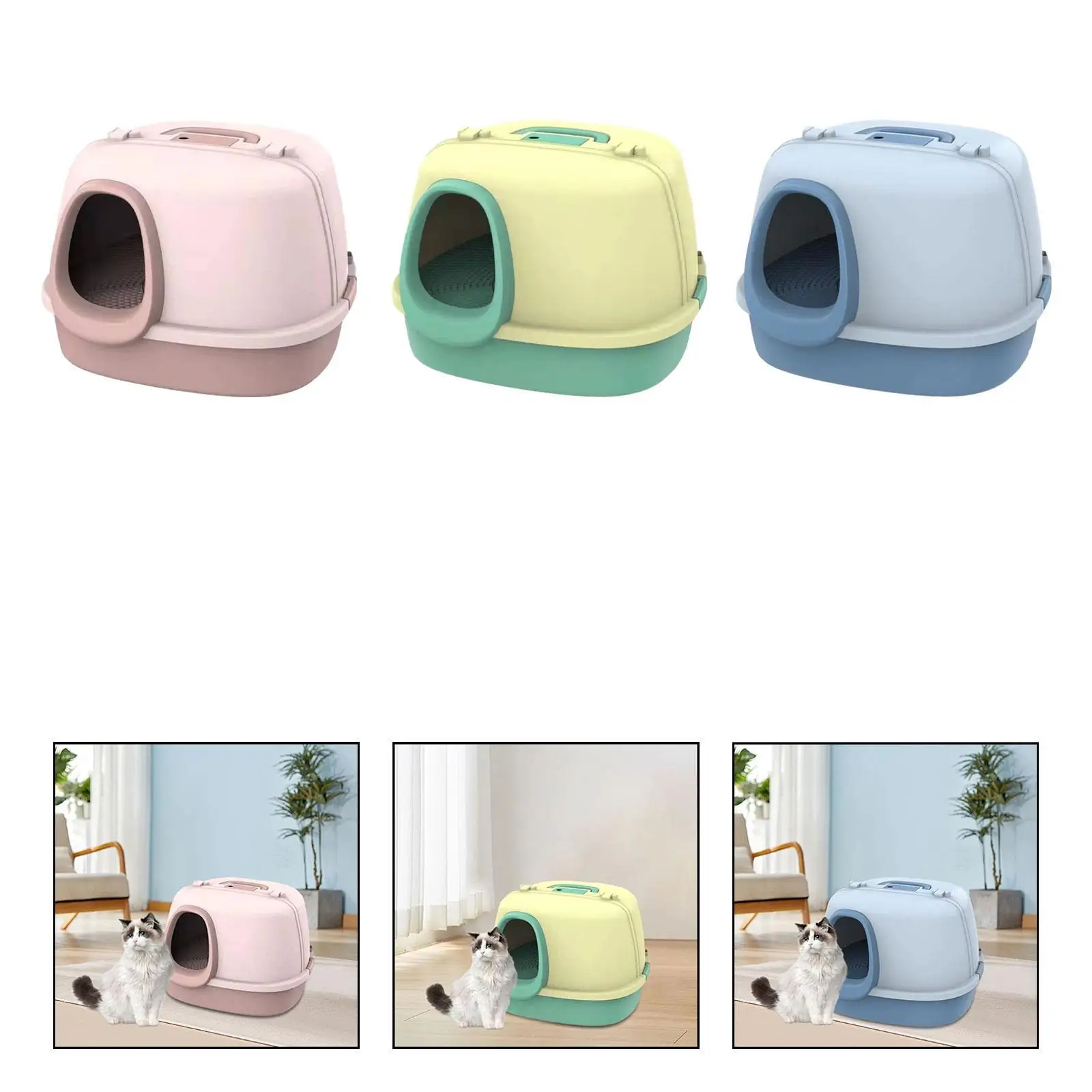 Enclosed Cat Litter Tray Corridor Design Pet Supplies Kitten Potty Toilet