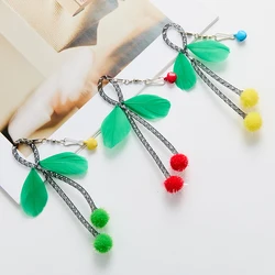 Varita interactiva con plumas para gatos – Juguete de caza