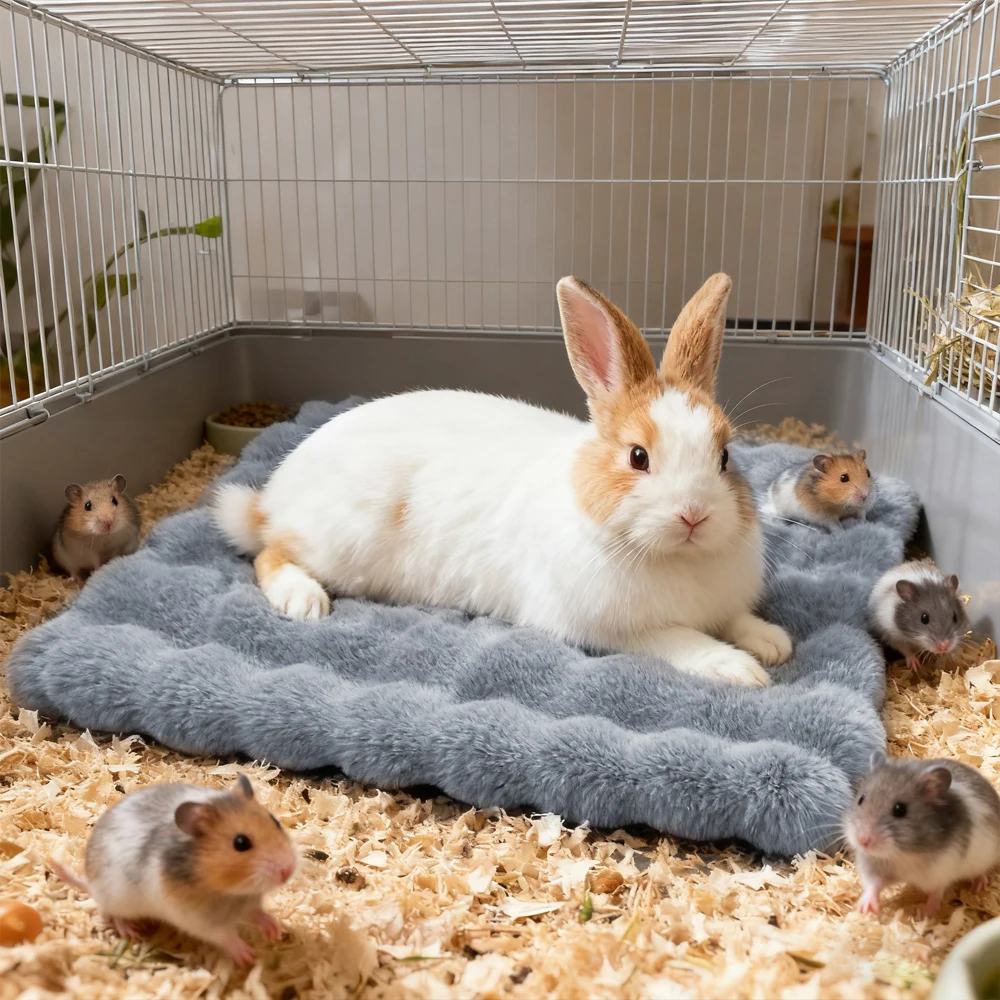 Estera térmica acolchada para conejos y gatos pequeños – Cama cálida winter - imagen 3