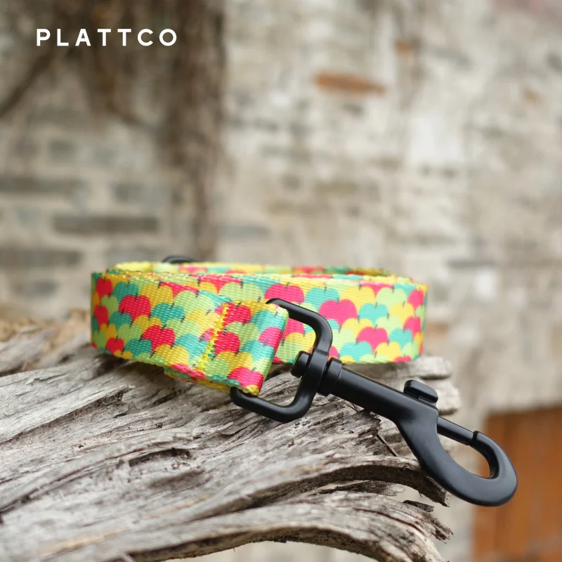 PLATTCO lindo fruta APPLE PARTY correa para perro imitación nailon impreso perros cachorro correa para mascota pequeña mediana grande pitbull PDL326 - imagen 4