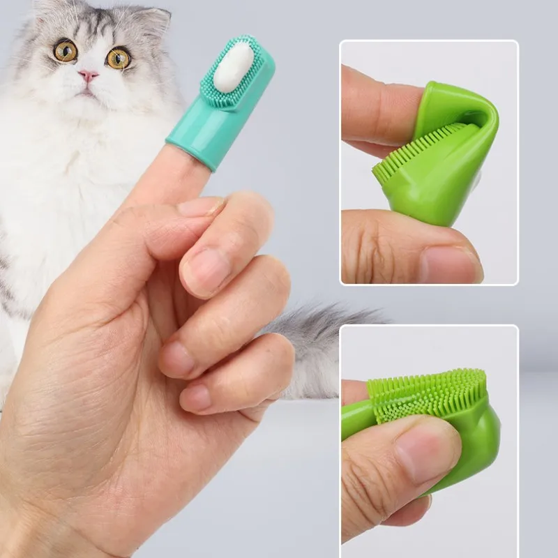 Cepillo de dientes para perros, 2 uds., cepillo de dientes para el cuidado bucal, limpieza de dientes de perros, juego de cepillos de dientes para gatos, cepillos de dientes para perros, juego de 2 uds, productos para mascotas - imagen 2