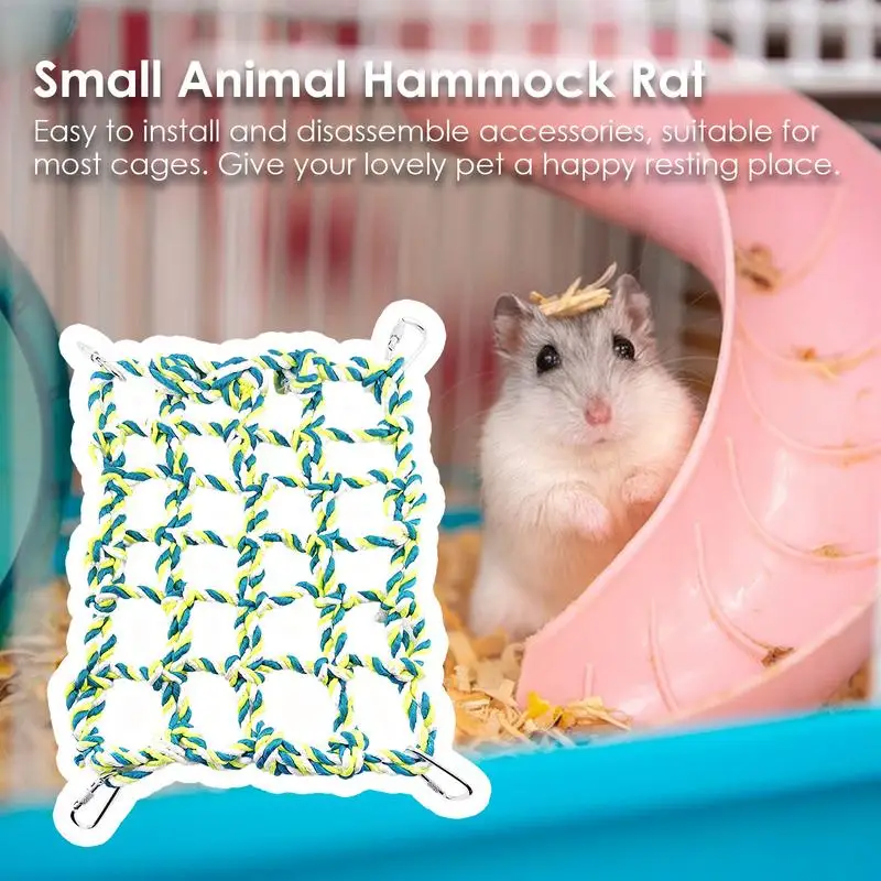 Escalera de escalada para pájaros, red trenzada para loros, accesorios de escalada para hurones y hámsteres - imagen 2