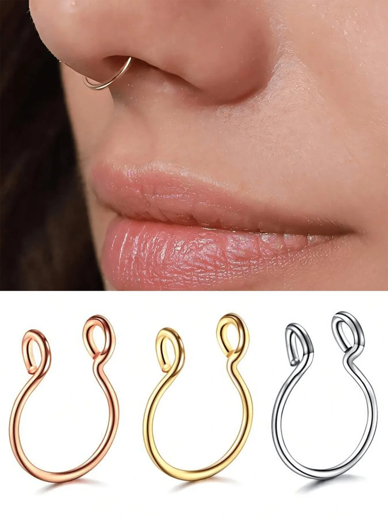 Anillo nasal decorativo para gato sin perforación