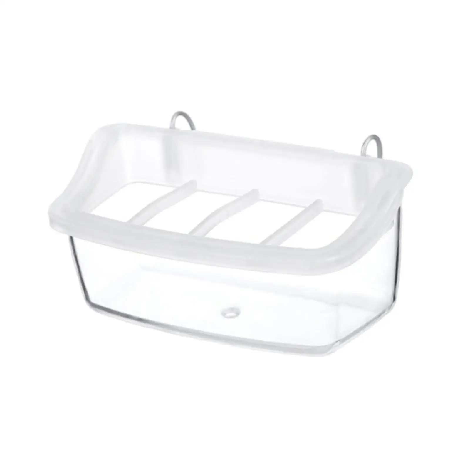 Parrot Feeder for Cage Feeding Dish Sturdy Gifts Accessories Clear Bird Food Bowl Hanging Pet Bowl for Lovebirds