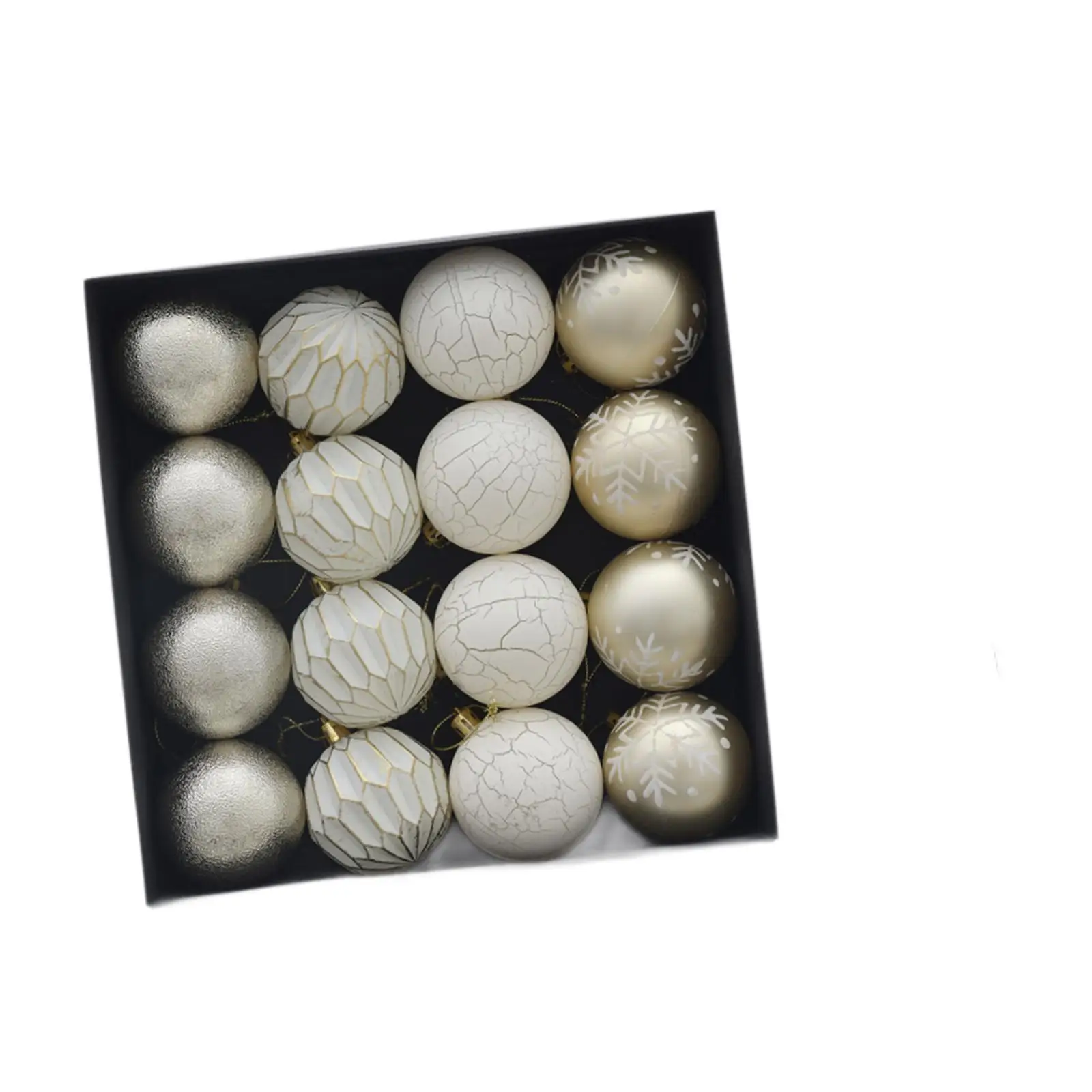 16Pcs Christmas Ball Ornaments Shatterproof Party Supplies DIY Baubles Hanging Balls Christmas Ornaments for Indoor Celebration