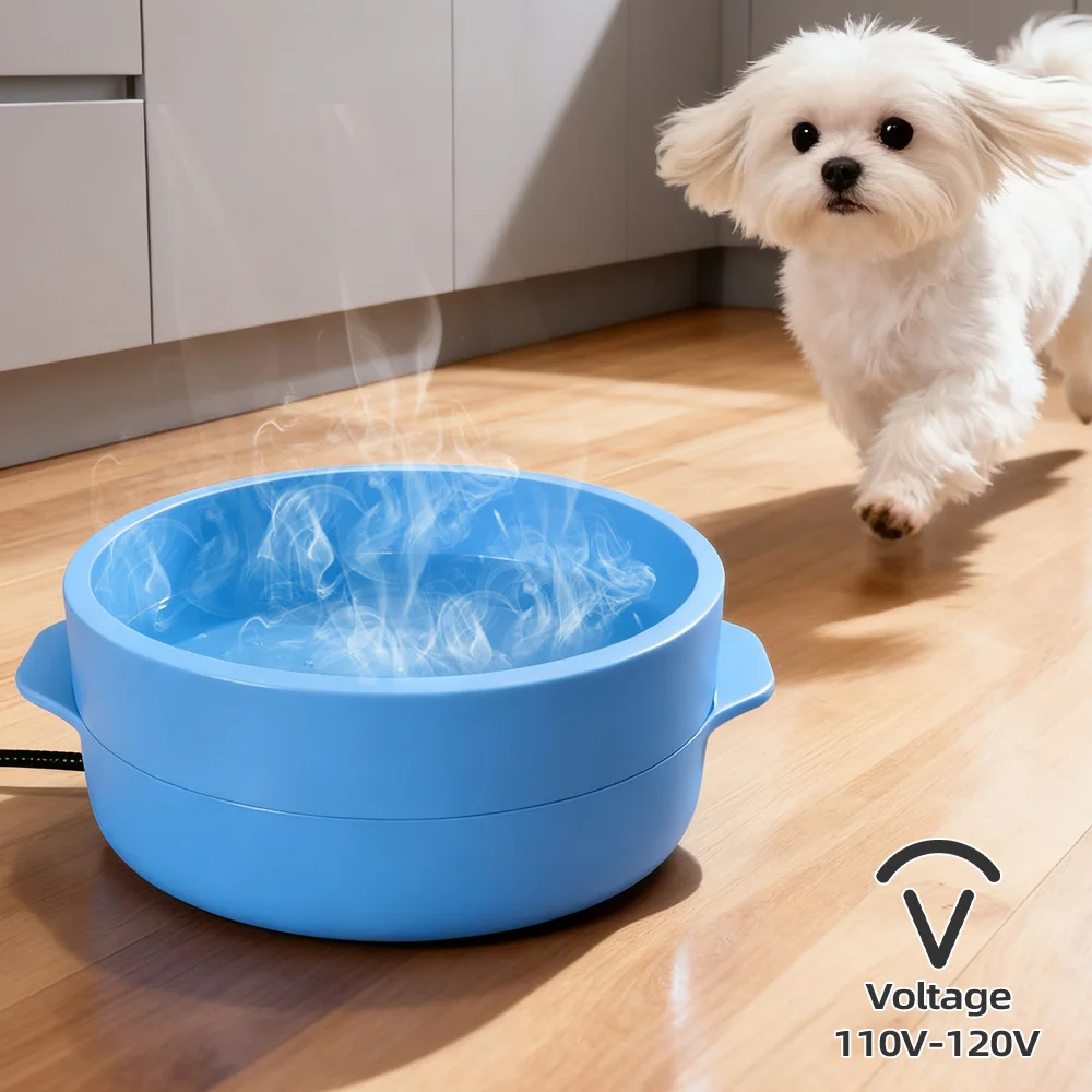 Cuenco para mascotas con calefacción automática de temperatura constante, calentador de agua y alimentos 2 en 1 para gatos, perros, cuenco para mantener el calor en invierno - imagen 4
