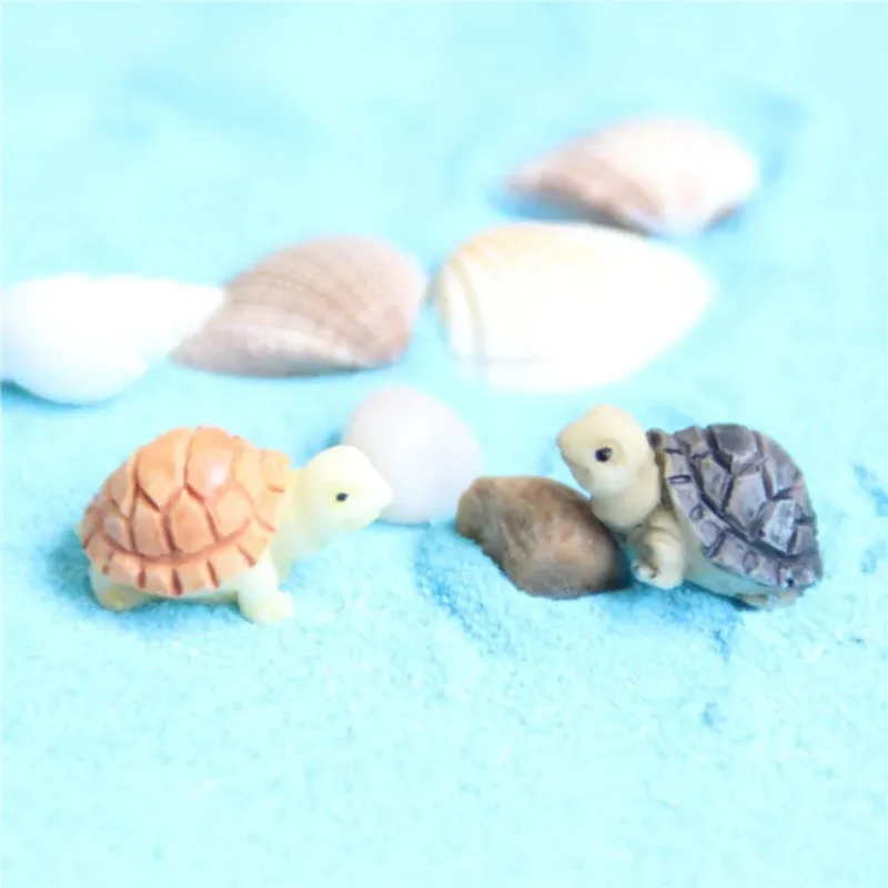 Decoración de pecera, accesorios de acuario de tortuga de simulación, Tortuga de resina linda, adorno, accesorios de Acuario, 2 piezas por juego - imagen 2