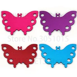 100 Uds etiqueta de mariposa llavero de Metal en blanco Collar para mascotas colgante accesorio de joyería identificación de gato al aire libre antipérdida