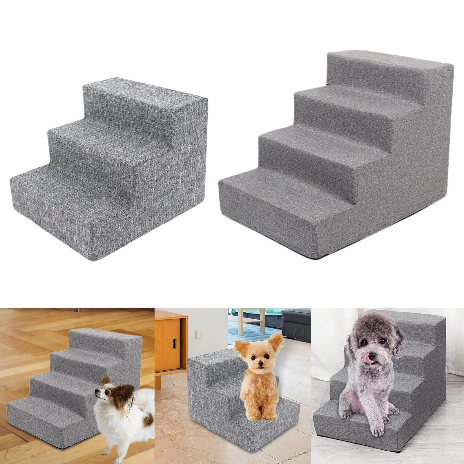 Escalones para perros y gatos pequeños, rampa lavable, antideslizante, extraíble - imagen 2