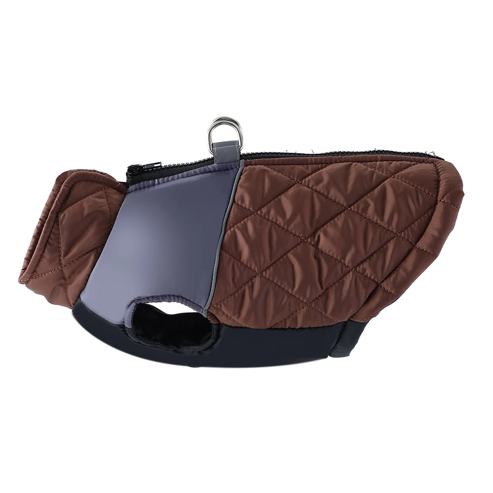 Chaqueta de invierno para perros pequeños y medianos, ropa reflectante a cuadros para cachorros con anillo en D, chaleco para Chihuahua y Yorkies, disfraces para mascotas - imagen 4