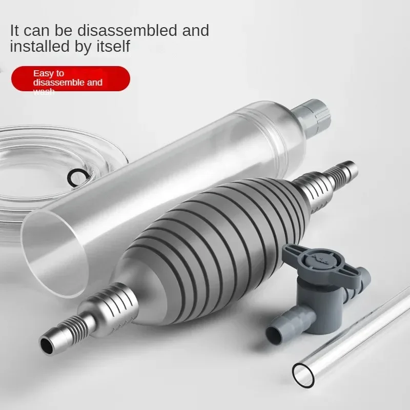 Aspirador de sifón para acuario, cambiador de agua para pecera, cambiador de agua Manual, limpiador de bomba de acuario semiautomático - imagen 2