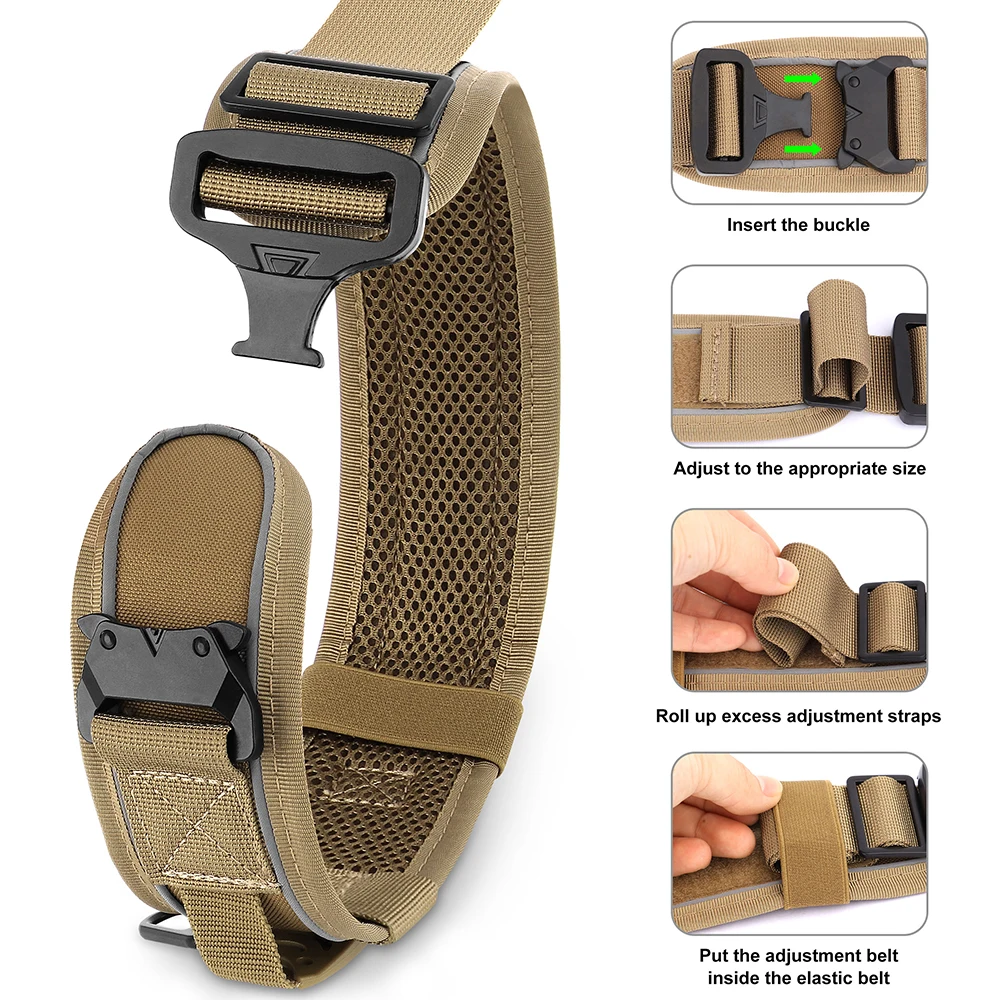 Collar táctico para perros – nylon ajustable, resistente y reflectante - imagen 3