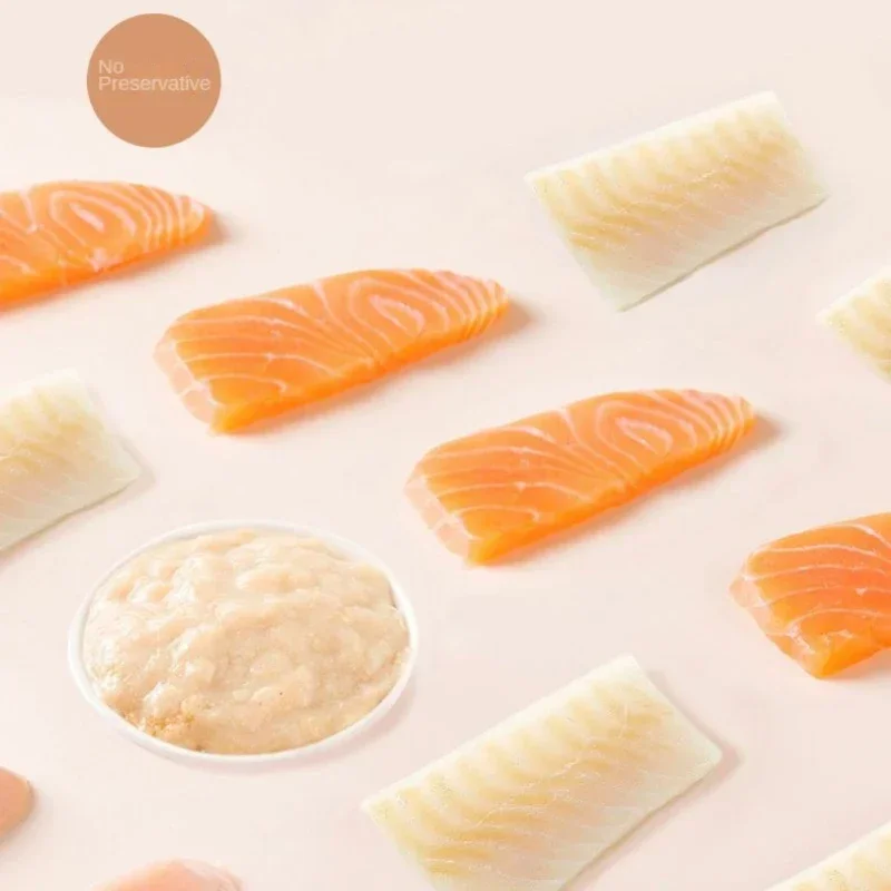 Bocadillos para mascotas, crema de nutrición para comida de mascotas, pescado seco, atún, bacalao, Gato enlatado, gato adulto - imagen 4
