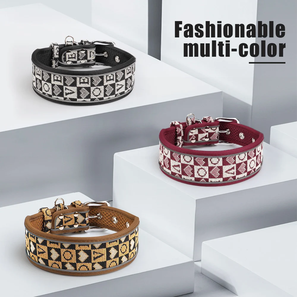 Collar para perros grandes y medianos: ancho, duradero, reflectante - imagen 2