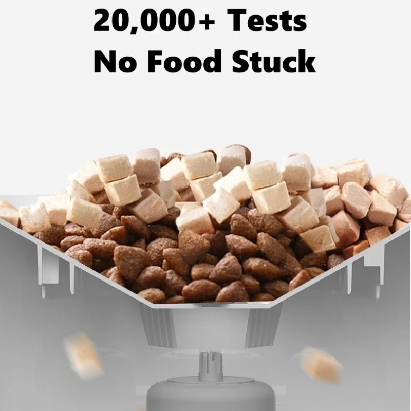 Comedero automático de vídeo para mascotas con cámara HD, dispensador de alimentos para gatos y perros, alimentador inteligente WiFi con cámara, Audio bidireccional de 4L, móvil - imagen 3