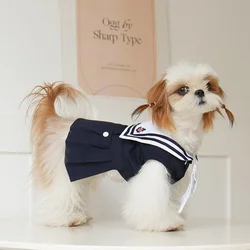 Traje marinero verano para Bichon Frise y Schnauzer – Ropa ligera transpirable