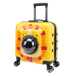 Transportín para gatos transpirable y portátil con diseño divertido