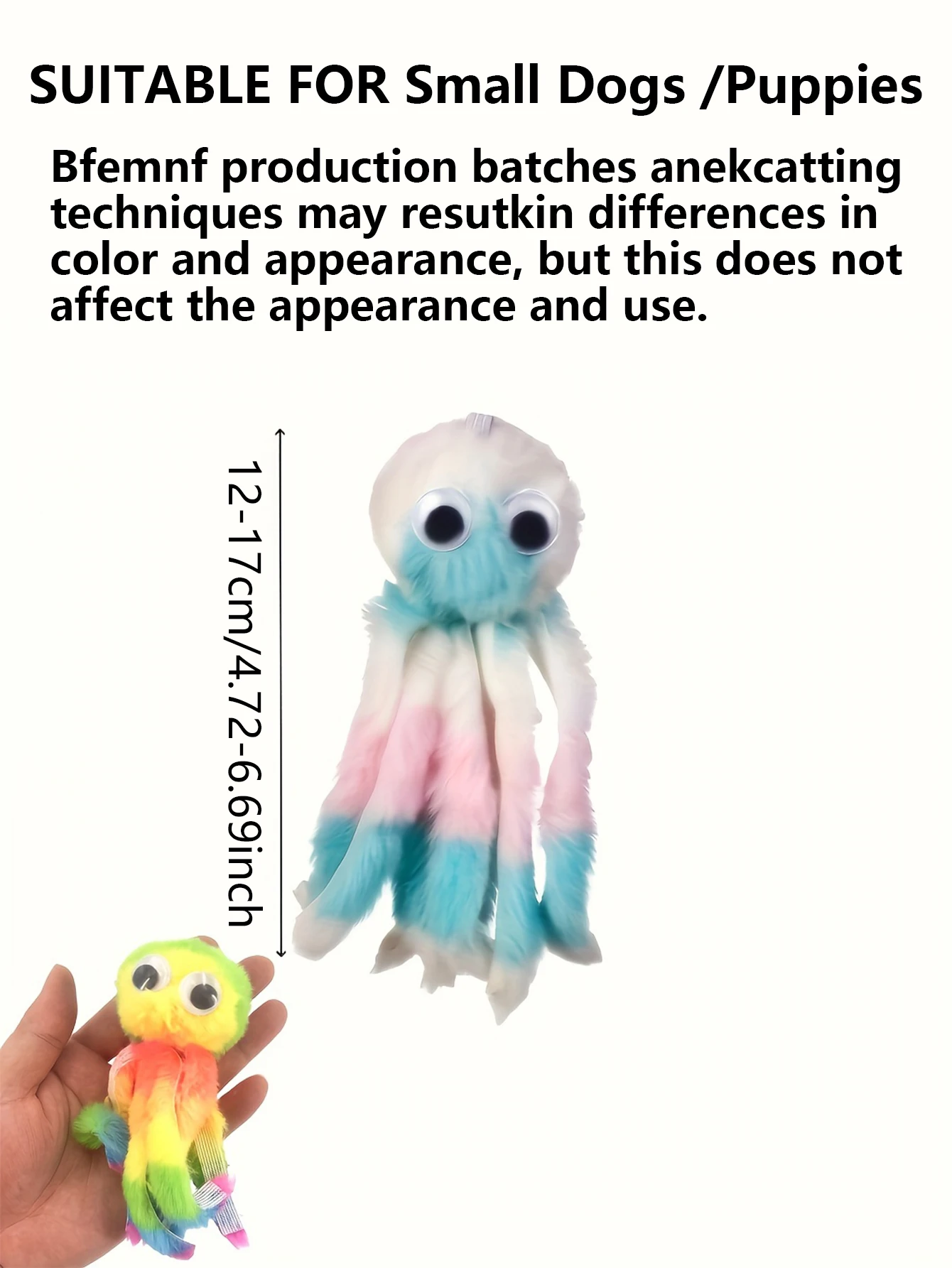 Adorable juguete de peluche de pulpo para gatos, juego interactivo para masticar y patadas, cabezales de repuesto de varita de teaser, colores surtidos para gatos de interior - imagen 2