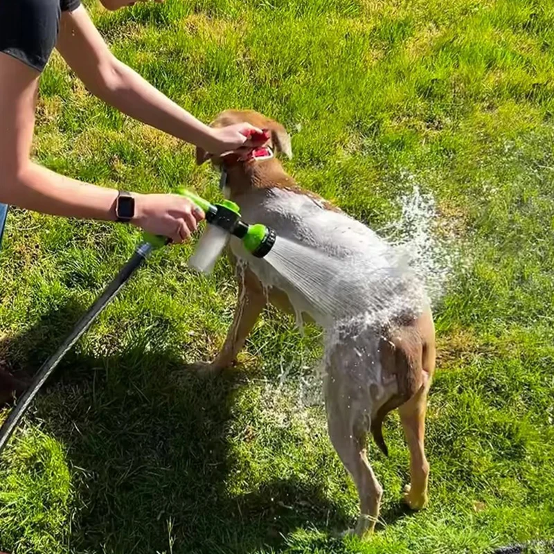 Boquilla rociadora de alta presión, manguera, pistola de ducha para perros, 3 modos ajustables, limpieza de lavado de mascotas, agua de baño, rociador de jabón de espuma, herramienta de limpieza para perros - imagen 3