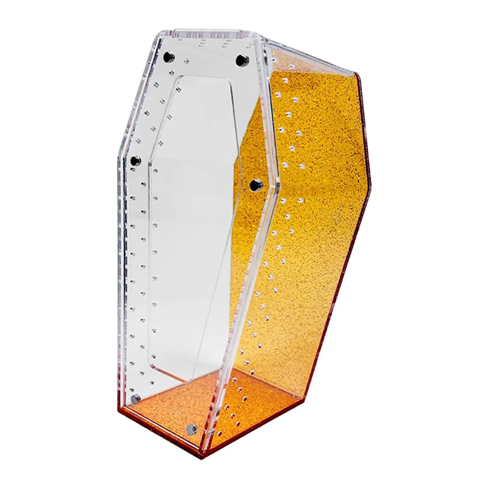 Jumping Spider Enclosure Ventilation Clear Tank Small Aquarium Box for Home Breeding Hermit Crab Terrestrial or Arboreal Animal