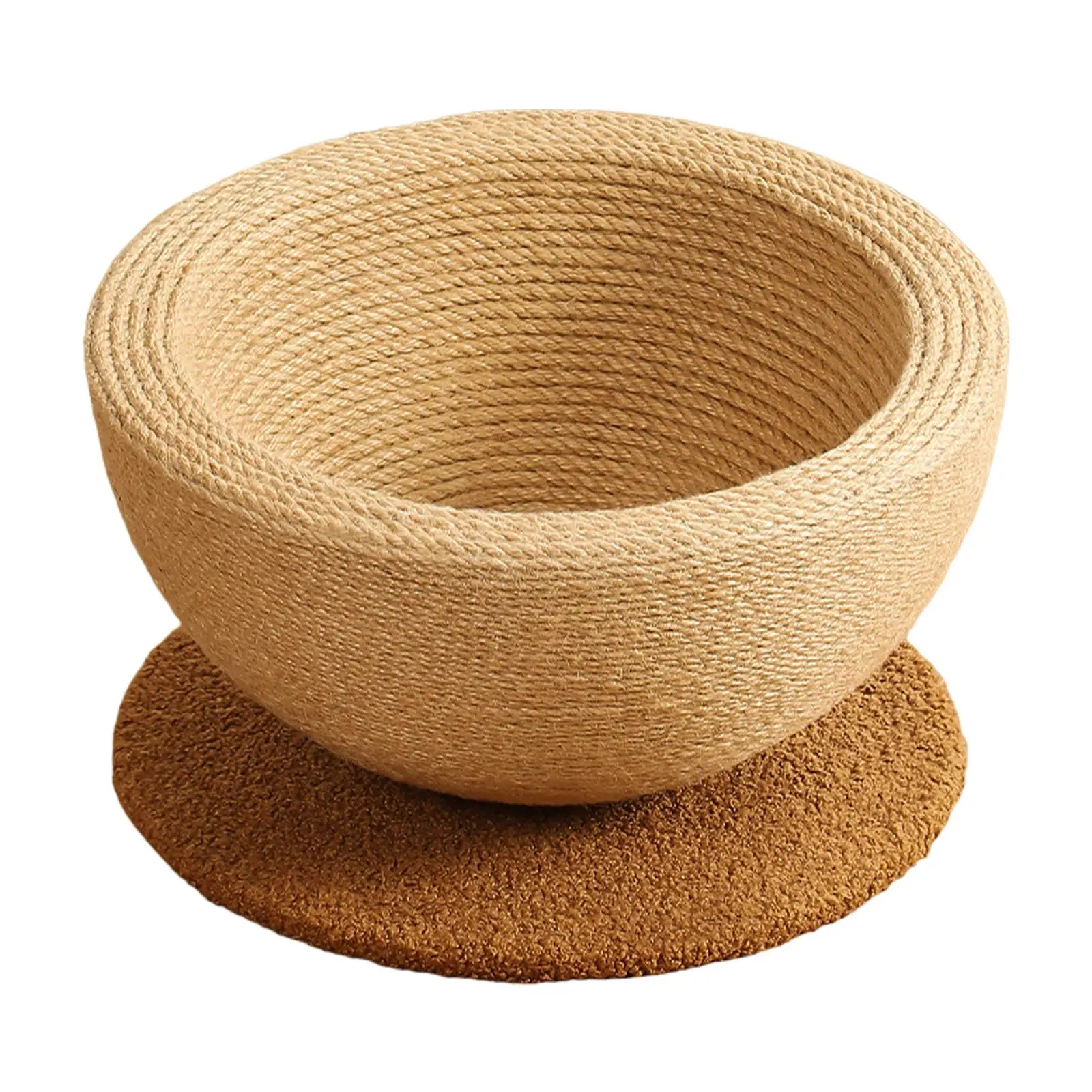 Cat Scratcher Bowl, Sisal Cat Scratcher Bed, Kitten Sleeping Nest, Cat Scratching Pad for Kitten Outdoor Claw Grinding