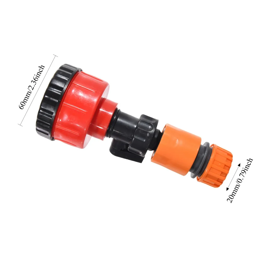 Boquilla de manguera de jardín de 4/6 tapones y 1 ", patrón de pulverización ajustable, rociador de plástico duradero con interruptor para riego - imagen 4