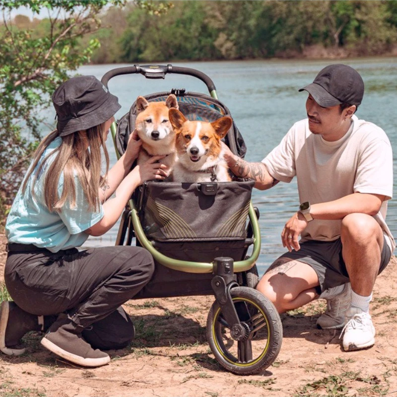 Cochecito para perros de carreras todo terreno, vagón de coche deportivo, productos para mascotas - imagen 2