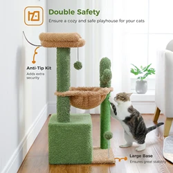 Árbol para gatos multifunción: torre, poste rascador, hamaca y casa
