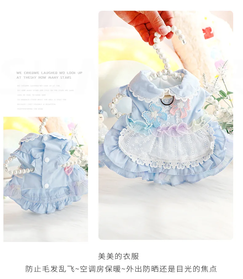 Disfraz Lolita para cachorros con detalles decorativos
