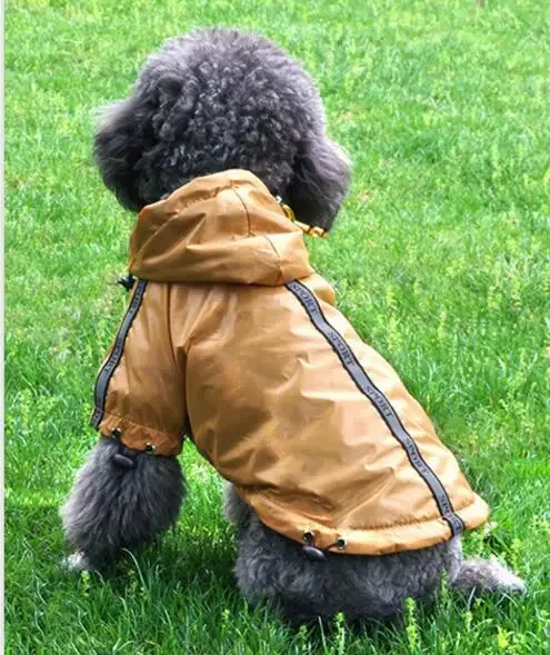 Chubasquero para mascotas, chaqueta con capucha y tira reflectante, XS-3XL de lana cálida, para Otoño e Invierno - imagen 3
