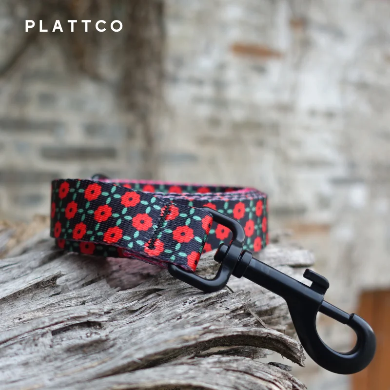 PLATTCO, el nuevo y cómodo RED DAISY, hermosa correa para perro estampada, se adapta a productos para perros pequeños y medianos, 5 tamaños PDL303 - imagen 2