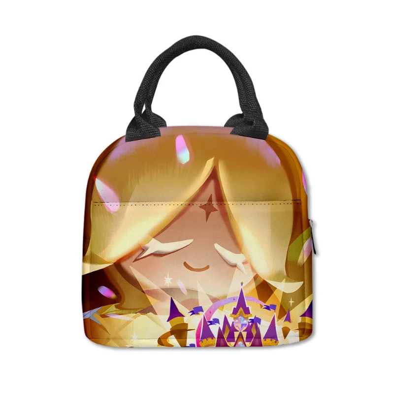 Cookie Run: Kingdom Shadow Milk Cookie Bolsa de hielo portátil de dibujos animados Anime Kawaii Estudiantes Bolsa de almuerzo aislante Útiles escolares Regalo - imagen 4