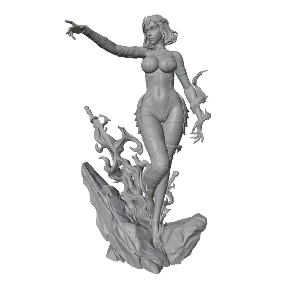 Kit de resina para chica sexy impreso en 3D, sin montar ni pintar - imagen 3