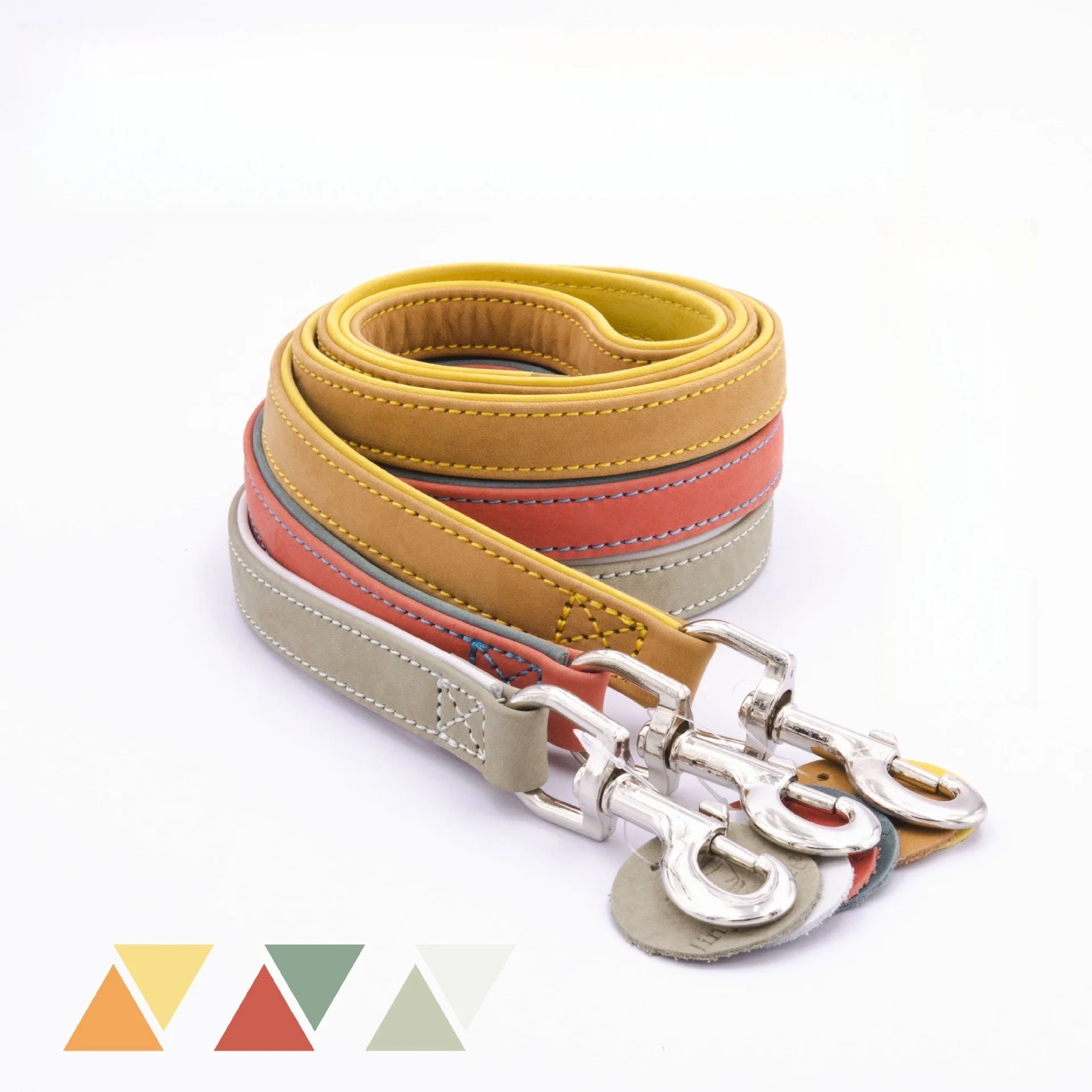 Correa convertible para perro con doble Clips, correa multifuncional hecha a mano auténtica y resistente para caminar y entrenar de cuero real para perros