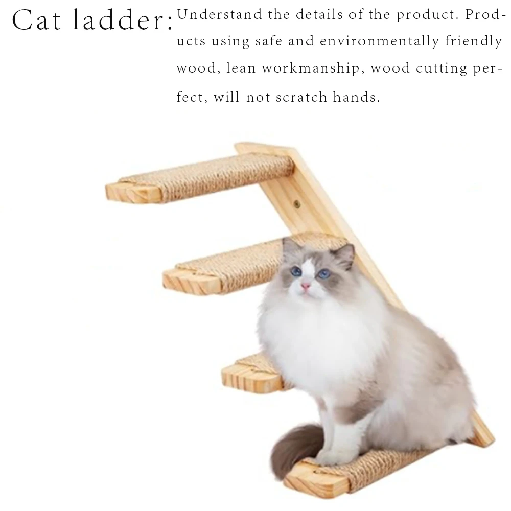 Hamaca de Pedal para gatos, poste de rascado montado en la pared, juego de muebles para gatos, salto de escalada, puede jugar a descansar - imagen 5