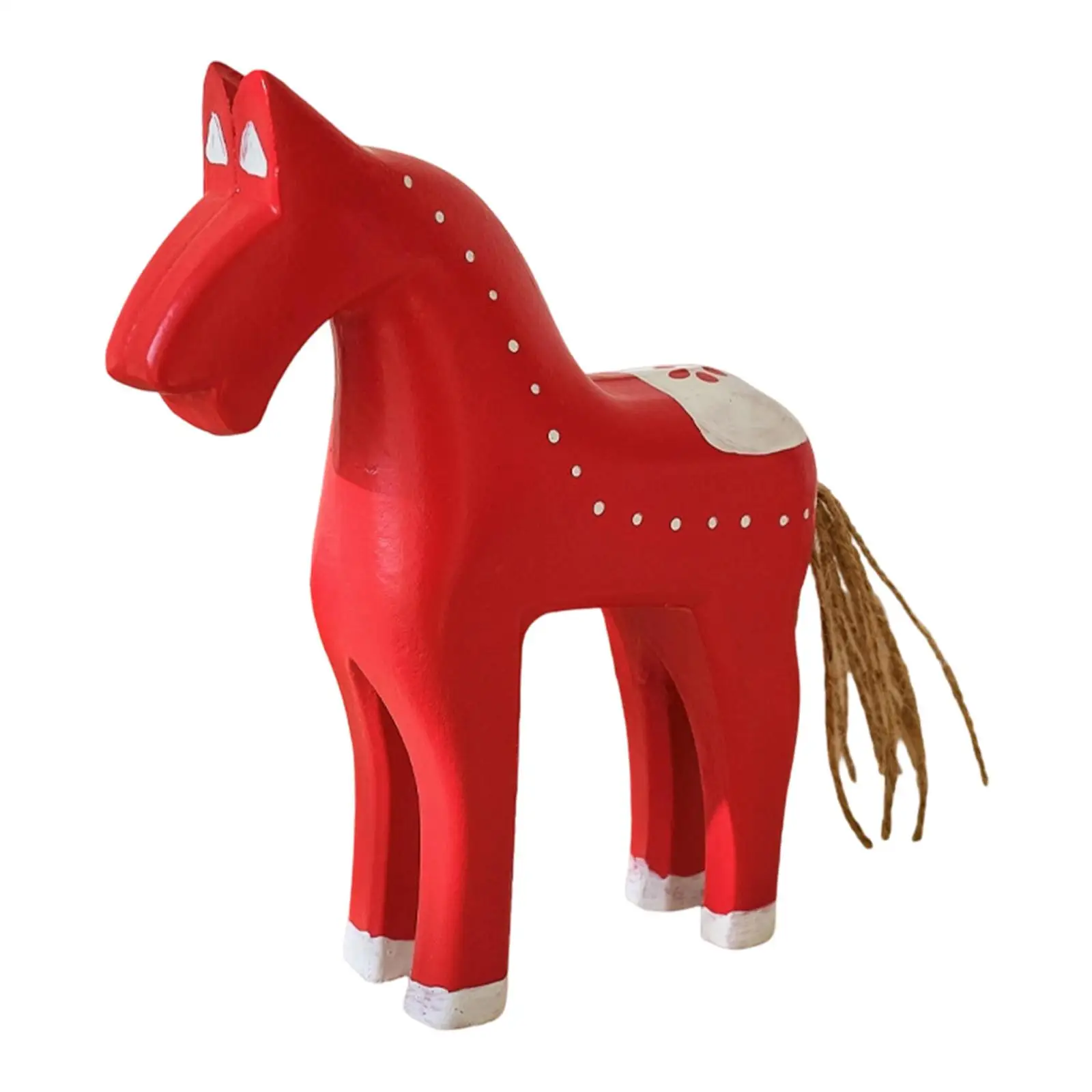 Estatuilla de estatua de caballo de madera, figura de escritorio coleccionable, adorno de mesa de escritorio minimalista para tienda, gabinete, mesita de noche y dormitorio - imagen 3