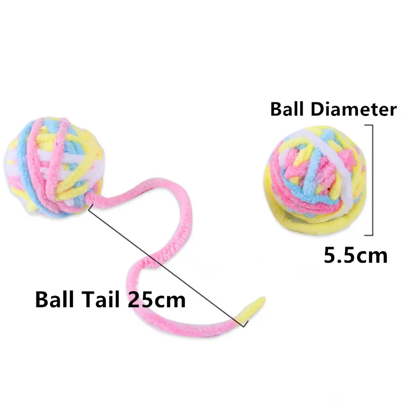 Juguete de lana para gatos, Bola de felpa con campana, resistente a las mordeduras, productos interactivos para mascotas - imagen 5