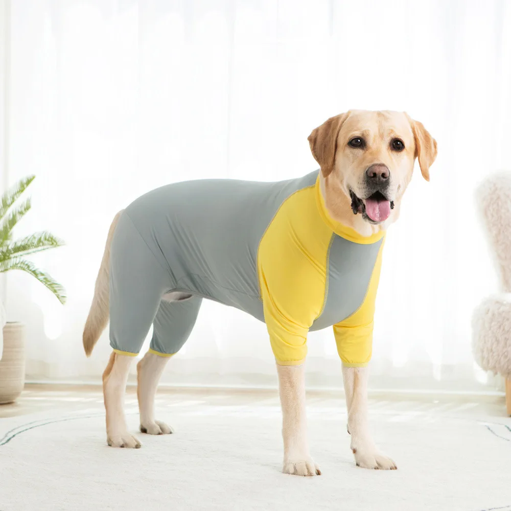 Pijamas de seda helada refrescante para perros, ropa suave y ligera para perros grandes, mono todo en uno para perros medianos y grandes, verano - imagen 3