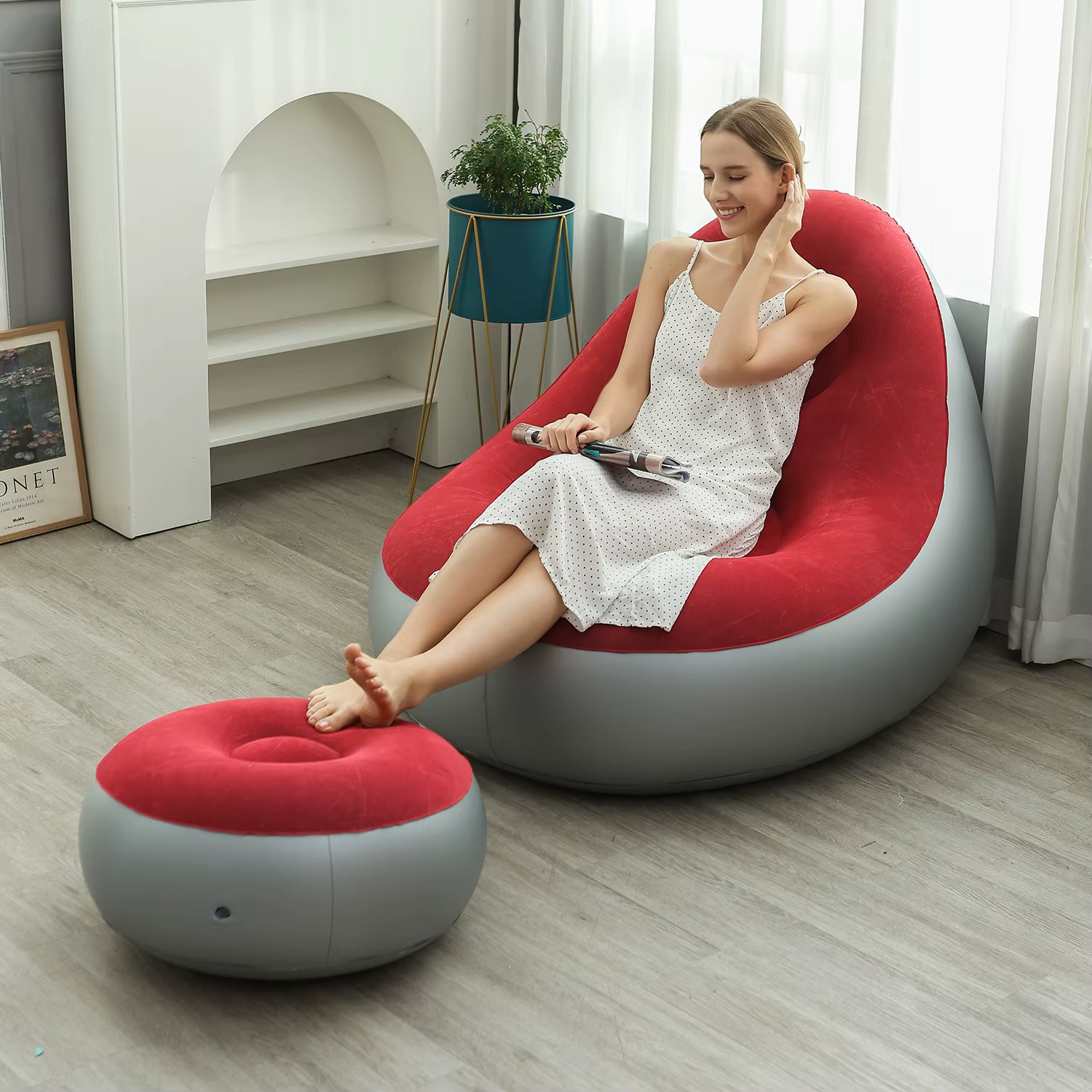 Sofá inflable para exteriores, descanso de gatos y perros - imagen 4