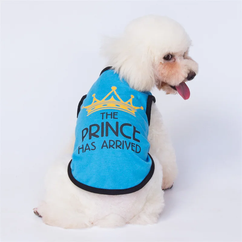 Chaleco sin mangas para perros y mascotas, camiseta con estampado de princesa y Príncipe, ropa para cachorros pequeños, gatos, Chihuahua, Yorkshire, verano - imagen 4