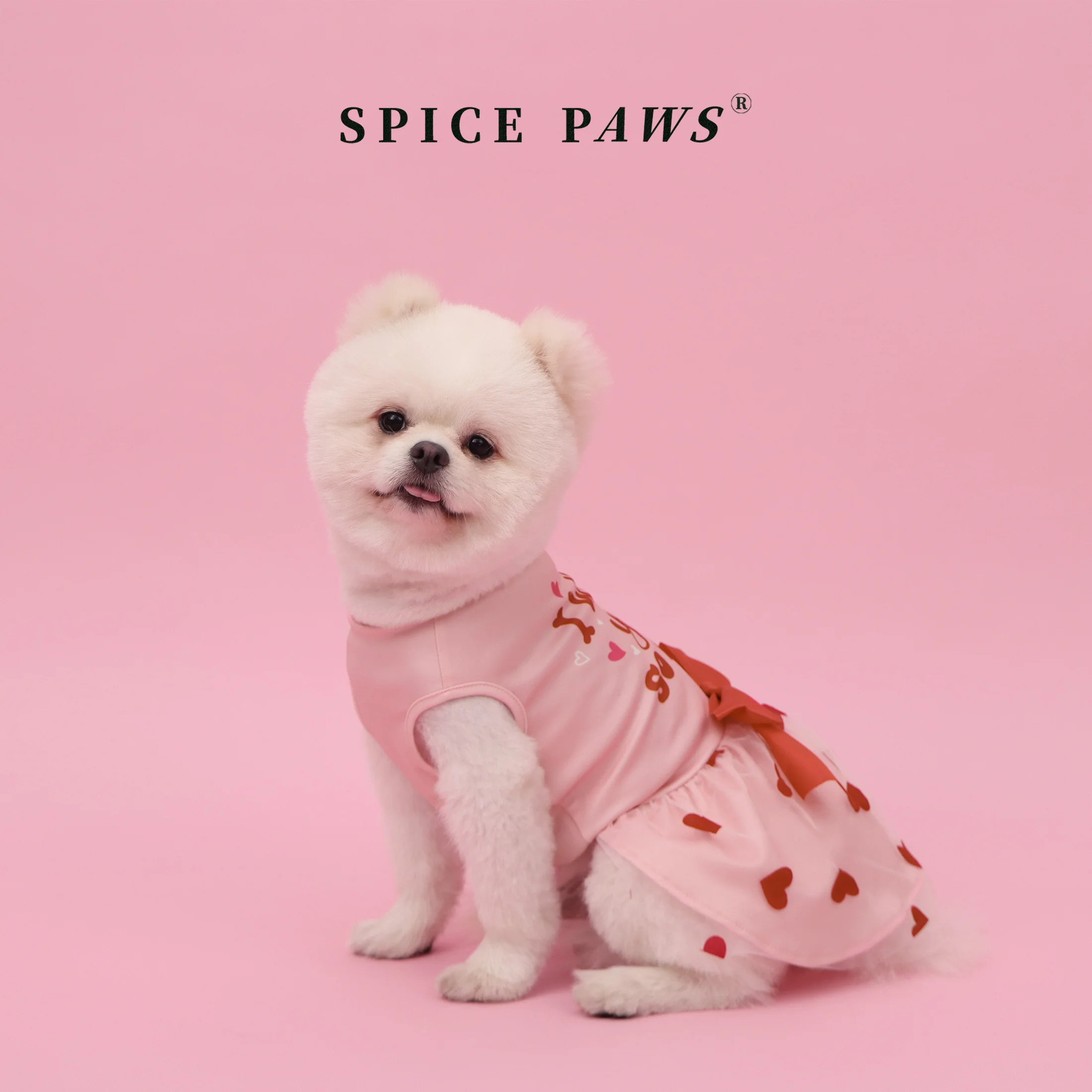 Vestido rosa con lazo San Valentín perros y gatos pequeños a medianos - imagen 4