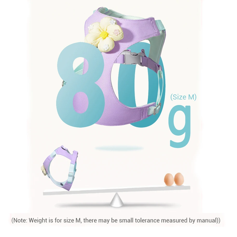 Pet Dog Harness for Small Dogs Light Weight Soft Dog Harness Vest Non-Escape Embrace Puppy Harness with Leash for French Bulldog - imagen 4