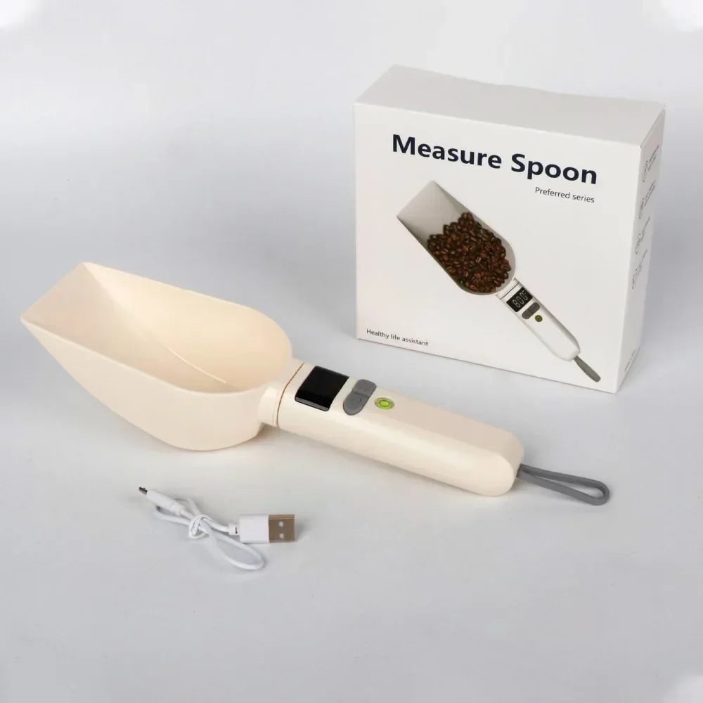 Cuchara medidora de comida para perros y gatos, báscula de carga, cuchara medidora, báscula electrónica de 800g de gran capacidad extraíble - imagen 3