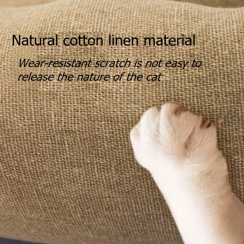 Camas para perros y mascotas, sofá cama Extra grande para perros, cama para gatos, estera de lino y algodón para las cuatro estaciones, cojín para mascotas resistente al desgaste y a los arañazos, estera para gatos - imagen 5