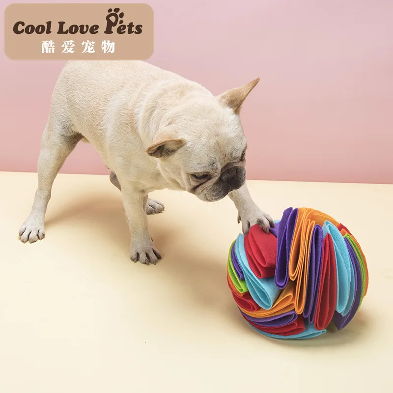 Pelota plegable para olfatear con perros, pelota colorida para mascotas, rompecabezas de juguete, juegos de entrenamiento, accesorios para gatos y perros, suministros para mascotas, 2023 - imagen 4