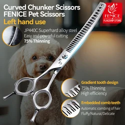 Tijeras Fenice JP440C zurdos – Peluquería canina de adelgazamiento 7″