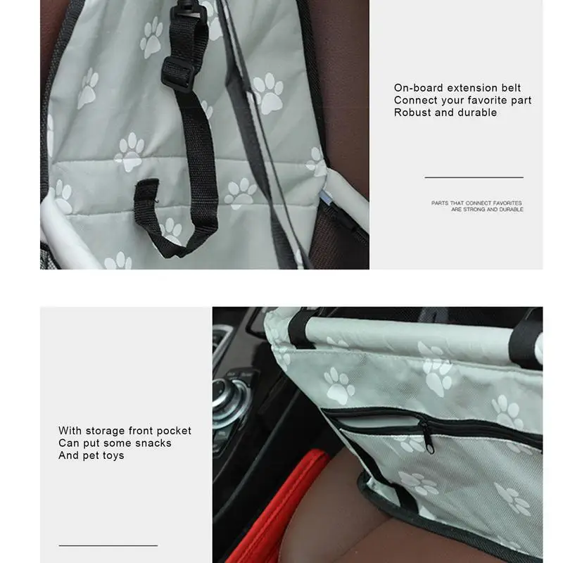 Asiento de coche transpirable para mascotas, asiento de coche lavable para perros y gatos pequeños, reposabrazos perfecto para mascotas pequeñas - imagen 2